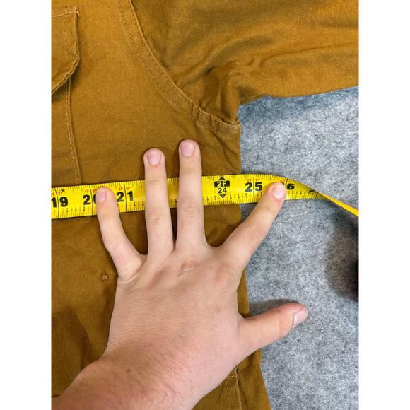 VINTAGE SafTBak Chore Jacket Mens XL Brown Duck Canvas Corduroy Collar Hunting - Picture 3 of 6